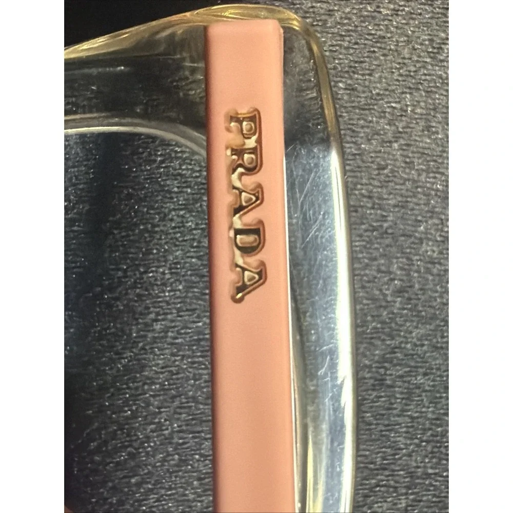 Prada VPR 07V Clear Pink Nude Cat Eye Eyeglasses Frames 51[]20-145 W/ Case